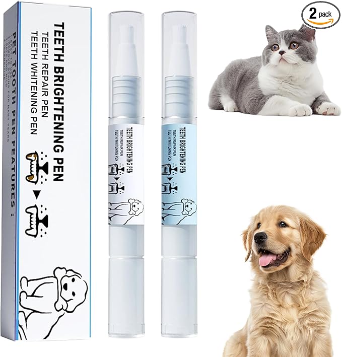 Pet Toothbrush Pen, 2025 Upgrade Pet Oral Repair Gel, Dog & Cat Dental Care, Fresh Breath, White