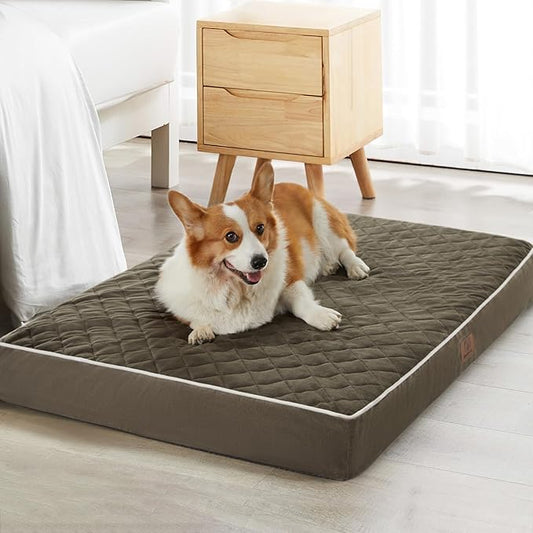 WNPETHOME Orthopedic Giant Dog Beds Large Sized Dog, Waterproof Extra Large Dogs Bed with Removable Washable Cover, Multi-Needle Quilting Dogs Crate Bed