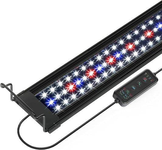 OYO WATER Aquarium LED Light 24"-32" with Timer, 24/7 Cycle, 5 Dimmable Brightness, Sunrise/Sunset Simulation for 10/20/30/55 Gallon Fish Tank