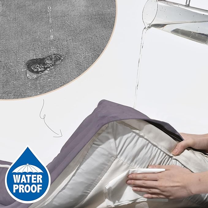 Comfort Expression Large Dog Beds Waterproof Comfy Pet Bed for Dogs Sofa, Orthopedic Foam Dog Beds with Washable Removable Cover & Non-Slip Bottom(Large,Purple)