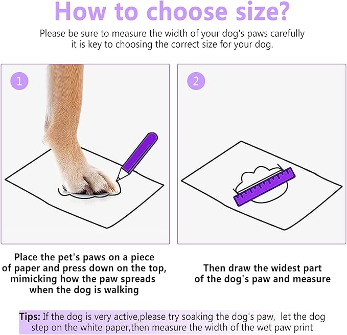 Dog Shoes, Dog Sandals for Hot Pavement, Non-Slip Waterproof Dog Booties for Winter Snowy Day and Summer, Adjustable Straps Easy-Clean Beach Outdoor Pet Boots Rugged Sole-4Pcs Purple