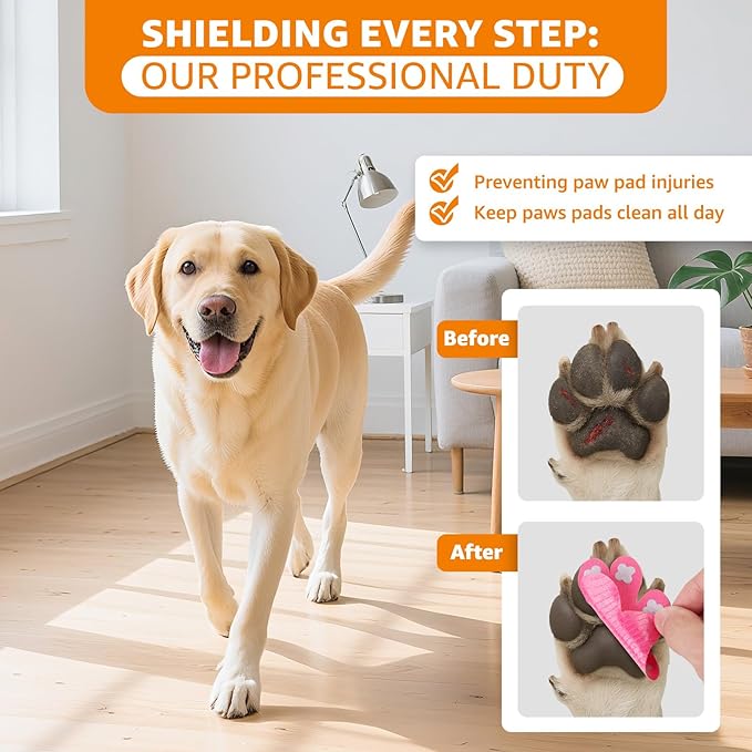 Paw Pads for Dogs Traction for Senior Dogs - Non Slip Sticky Dog Paw Grip Pads Covers, Anti-Slip Adhesive Dog Paw Pads for Slippery Hardwood Floors to Prevent Slipping While Walking Running