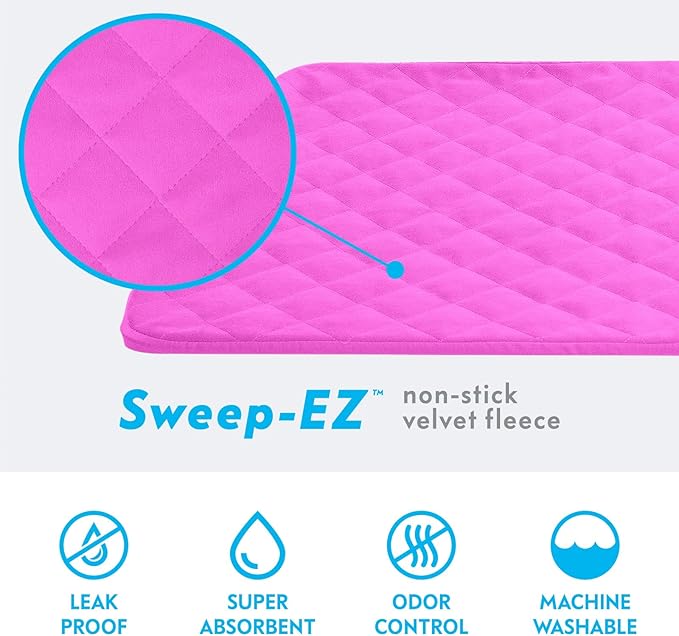 Paw Inspired Fitted Fleece Liner for Ferret Nation, Critter Nation Cage for Ferrets, Rats, Chinchillas, Hedgehogs & Other Small Animals (Pink, Top Pan Liner)