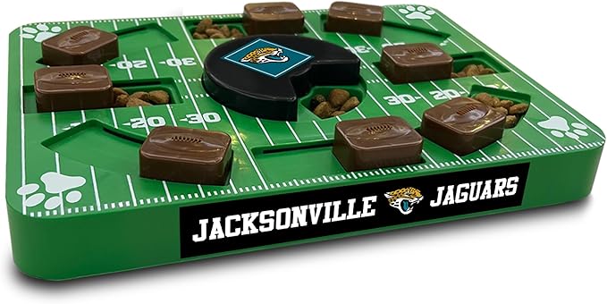 Pets First NFL Jacksonville Jaguars Puzzle Toy - Interactive Dog Treat Puzzle