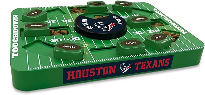 Pets First NFL Houston Texans Large Puzzle Toy - Interactive Dog Treat Puzzle, New Size, Slow Feeding Toy