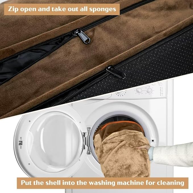 Comfort Expression Memory Foam Dog Beds, Orthopedic Washable Dogs Bed XXL, Waterproof Dog Beds Extra Large with Bolster & Removable Cover(XX-Large,Khaki Brown)