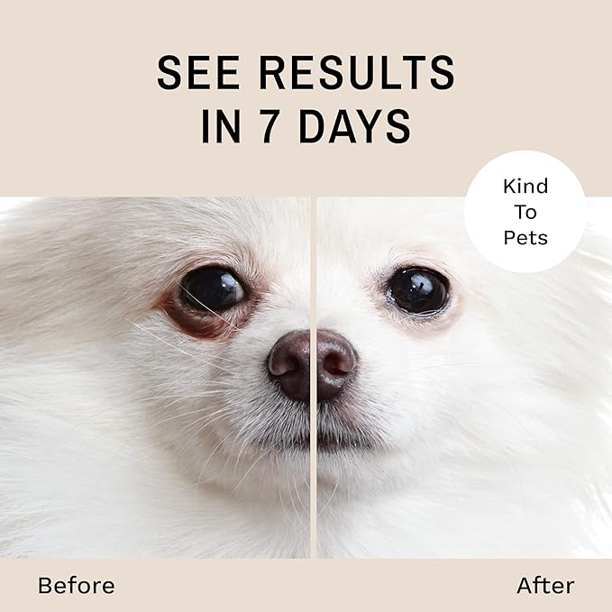 Eye Envy Tear Stain Remover Powder for Dogs and Cats. 100% Natural, Safe. Apply Around Eyes. Absorbs and Repels Tears. Keeps Area Dry. Treats The Cause of Staining. Made in The USA (1.4 oz)