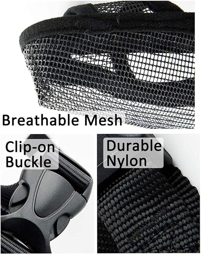 Crazy Felix Nylon Dog Muzzle for Small Medium Large Dogs Poodle Labrador Golden Retriever Doberman, Air Mesh Breathable and Drinkable Pet Mouth Guard for Anti-Biting Chewing Scavenging(XL, Grey)