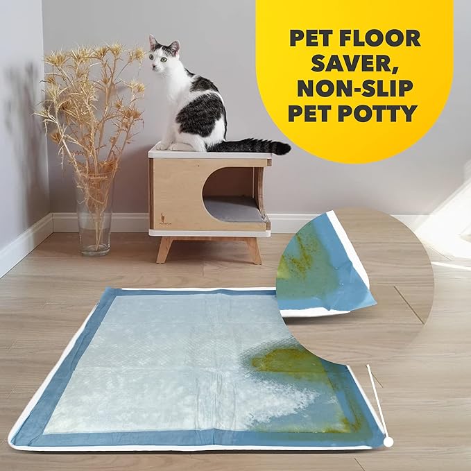 TidyFriend 2 Pack Dog Pee Pad Holder Tray Fits for 24” x 24” Wee Wee Pee Pads - Stable Grip, Raised Edges, Quick-Wipe Silicone Surface Dog Potty Tray Holder for Indoor Flooring Protection (White)