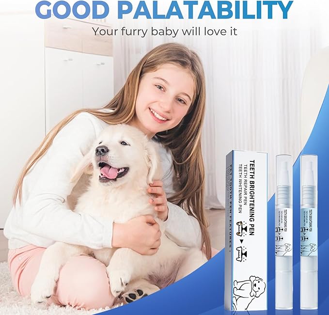 Pet Toothbrush Pen, 2025 Upgrade Pet Oral Repair Gel Dog Teeth Cleaning Pen, Pet Tooth Whitening & Cleaning Teeth Brightening Pens for Dog Cats Dental Care Fresh Breath (2)