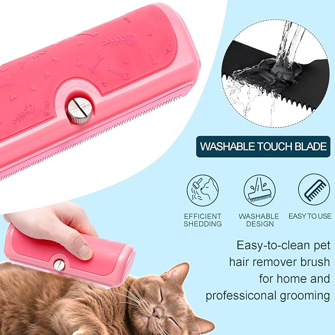 Professional Deshedding Brush for Pets – Grooming Brush for Dogs, Cats & Horses – Shedding Control Comb to Reduce Pet Hair – Ergonomic, Easy Clean Pet Hair Remover Tool