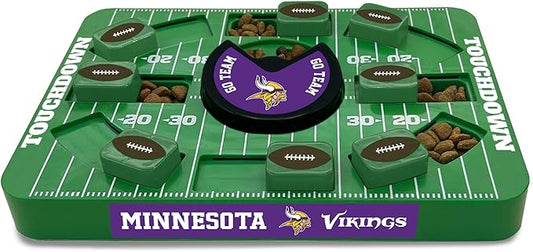 Pets First NFL Minnesota Vikings Large Puzzle Toy - New Size, Interactive Dog Treat & Slow Feeding Puzzle