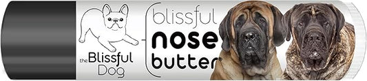 The Blissful Dog Mastiff Nose Butter for Dry, Cracked Skin, Lick-Safe Dog Nose Balm with Moisturizing Shea Butter, Almond, Olive, and Essential Oils, Pet Supplies, Uncented, 0.15 oz.