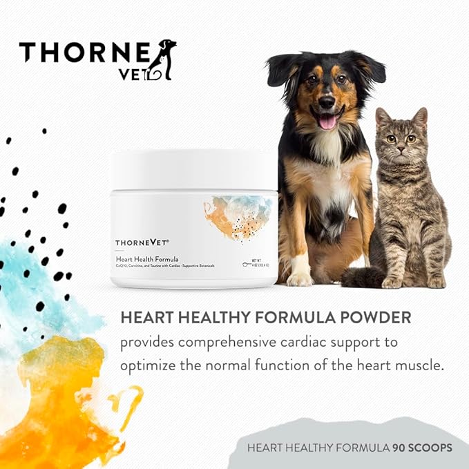 ThorneVET Heart Health Formula – Cardiovascular Support for Dogs & Cats, 90 Scoops