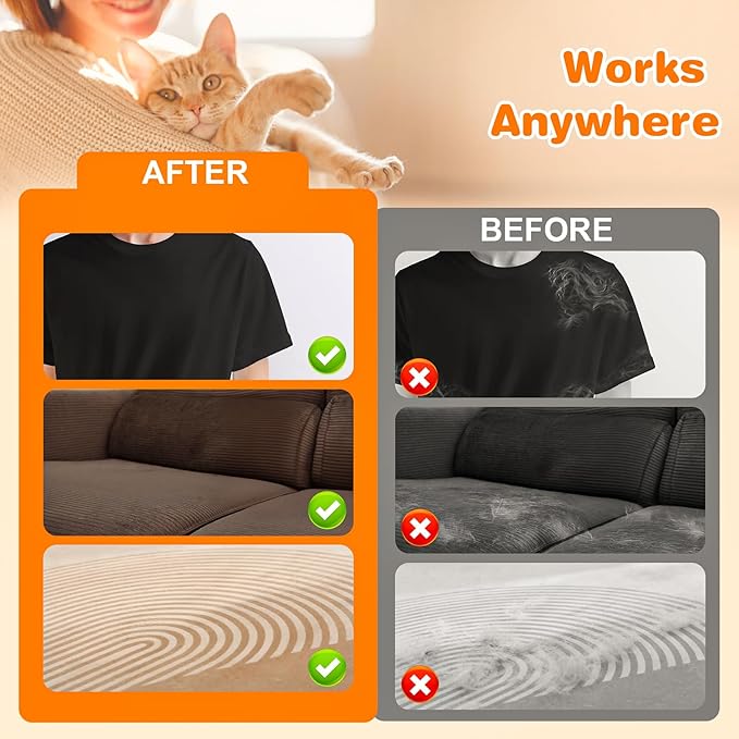 Pet Hair Removal Gloves, Electrostatic Pet Hair Remover Glove for Cats & Dogs