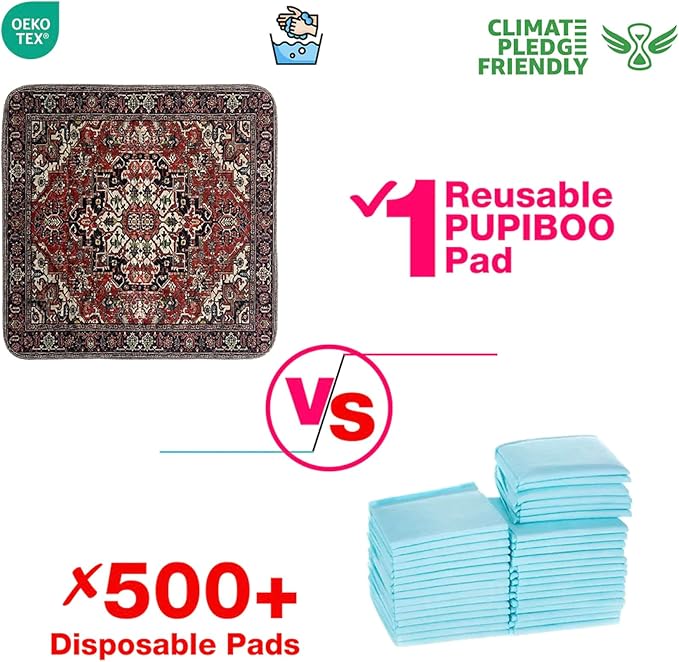 Washable Pee Pads for Dogs - XXL (1 Pack) 6 FT X 6 FT Super Absorbent Reusable Puppy Training Pads - 100% Waterproof, Leak-Proof & Non-Slip Whelping Pads for Pet Housebreaking