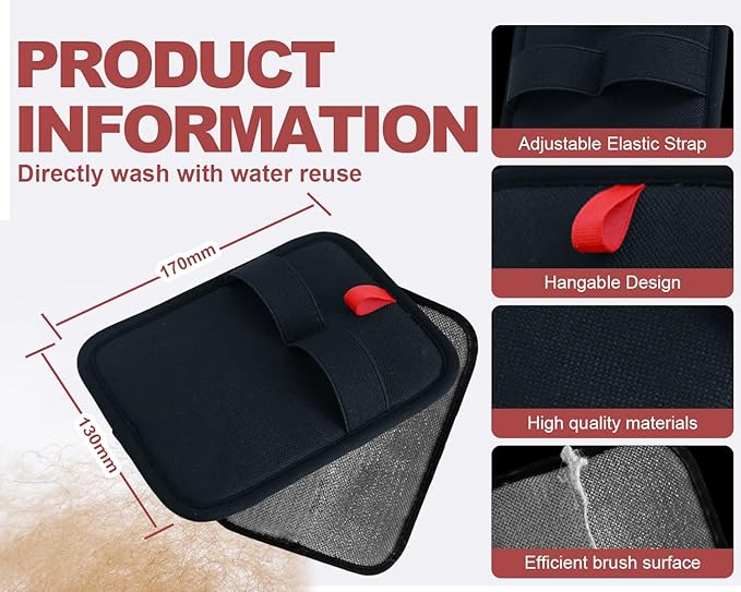 Pet Hair Removal Glove for Dogs & Cats, Newly Upgraded Reusable Electrostatic Pet Hair Gloves, Pet Hair Remover Tool for Clothing, Couch, Carpet, Car Seat (2Pcs)