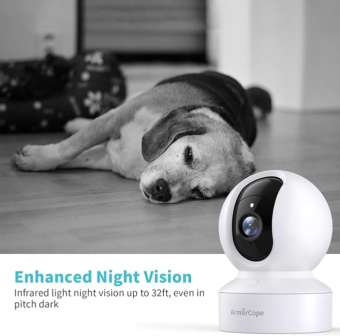 Pet Camera, 2K HD Dog Camera with Phone APP, 360° Pan/Tilt View Puppy Cam, One Click Call for Baby Monitor, MagivPix Night Vision,Motion Tracking Alarm with Cloud/Local SD -2 Pack