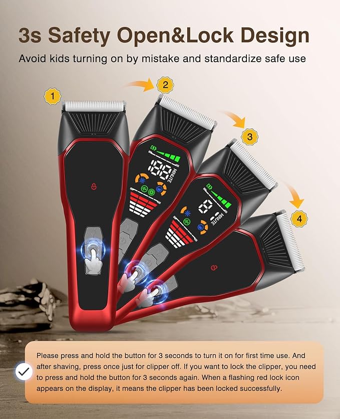 TS066 Professional Cordless Dog & Cat Clippers - Wide Blade Low Noise Pet Hair Trimmer for Thick & Long Coats, Quiet Grooming Kit for Large Breed Dogs & Cats with 180min Battery Life