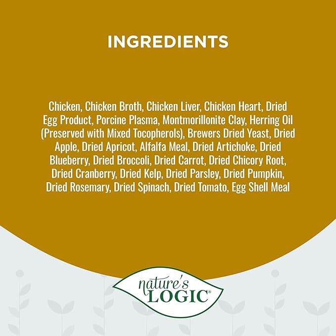 Nature's Logic Wet Cat Food - Feline Chicken Feast 95% Animal Ingredients - No Synthetic Vitamins, Minerals or Artificial Additives, 100% Natural, Grain-Free, Made in USA - Chicken (5.5 oz, 24 pack)