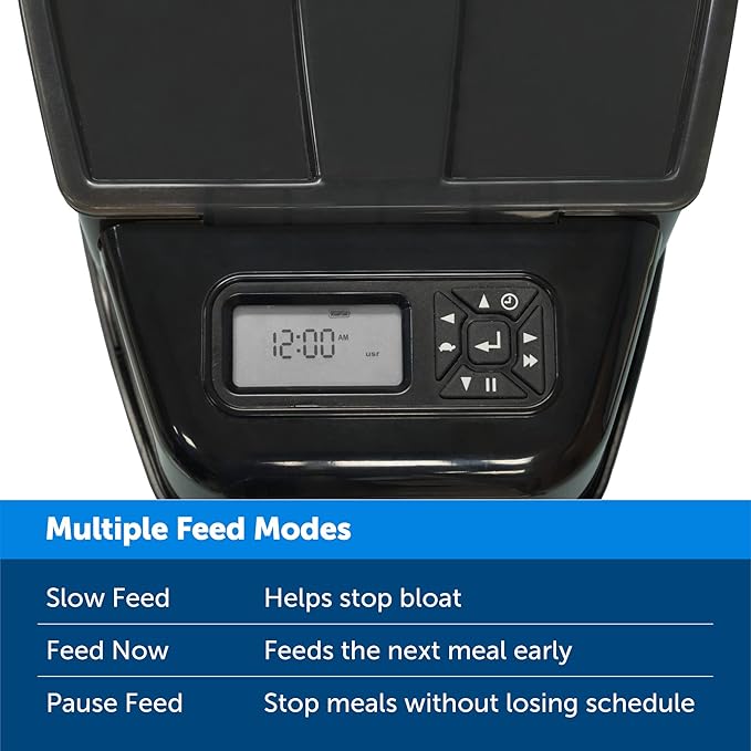 PetSafe Automatic Cat Feeder - Healthy Pet Simply Feed - Automatic Pet Feeder for Cats & Dogs - Timed Pet Feeder with Programmable Portion Control - Holds 24 Cups of Dry or Semi-Moist Dog or Cat Food