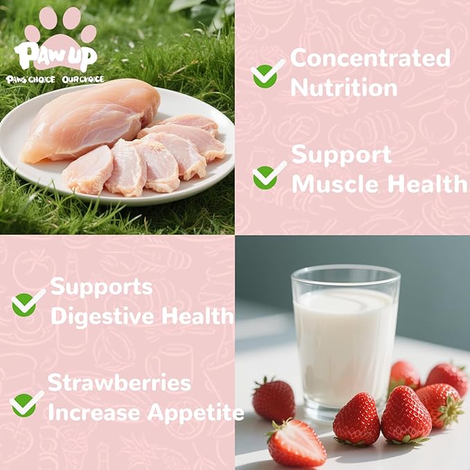 Freeze Dried Sheep Milk Yogurt Flavor with Strawberry,Gentle Sheep Milk Dog Treats for Sensitive Stomachs Puppies, 2.8 oz