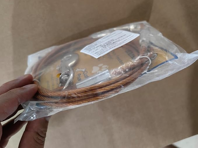 Tie Out Cable for Dogs,100FT Dog Leads,Heavy Duty Tie Out Cable for Large Dogs Up to 125lbs,Durable Dog Runner Tether Line for Outdoor,Yard