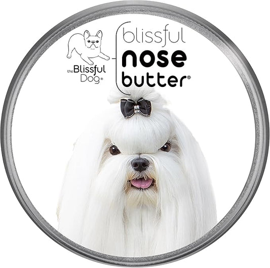The Blissful Dog Maltese Nose Butter for Dry, Cracked Skin, Lick-Safe Dog Nose Balm with Moisturizing Shea Butter, Almond, Olive, and Essential Oils, Pet Supplies, Uncented, 2 oz.