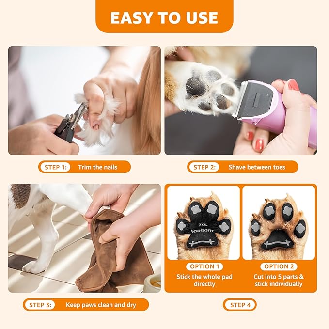 Paw Pads for Dogs Traction for Senior Dogs - Non Slip Sticky Dog Paw Grip Pads Covers, Anti-Slip Adhesive Dog Paw Pads for Slippery Hardwood Floors to Prevent Slipping While Walking Running