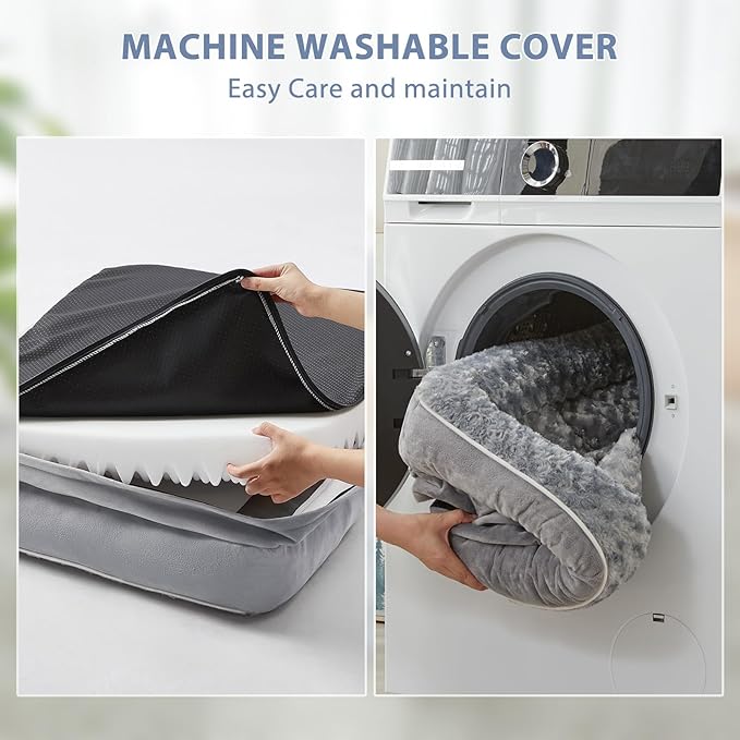 BFPETHOME Orthopedic Dog Beds for Large Dogs-Waterproof Sofa Pet Bed with Removable Washable Cover, Big Dog Bed with Waterproof Lining and Nonskid Bottom,Pet Bed for Large Dogs