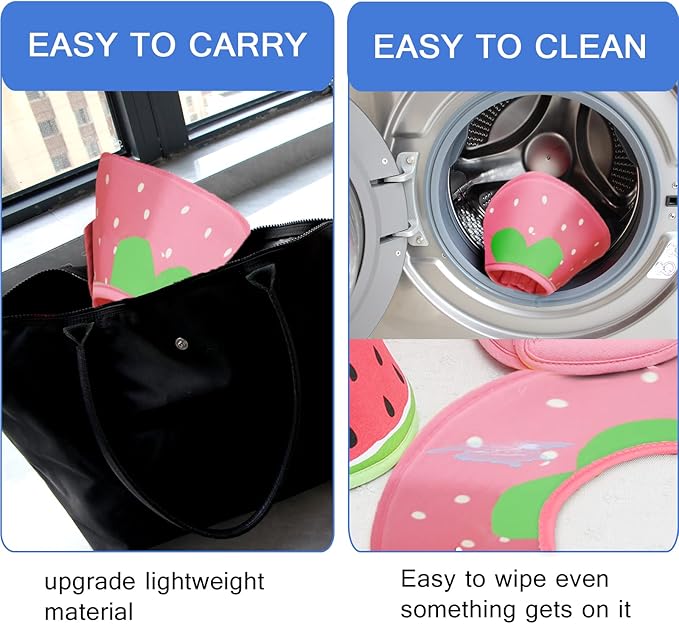 Soft Dog Cone, Lightweight Elizabethan Collar for Dogs, Adjustable Soft Cones for Dogs/Cats to Stop Licking After Surgery, Cute Strawberry Cone of Shame Alternatives for Pets(Medium)