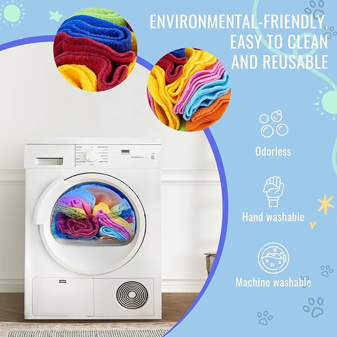 Pet Snuffle Ball, Puzzle Sniffing Interactive Dog Ball for Blind Dogs Training Stress Relief Dog Enrichment Toys Treat Machine Washable (Rainbow Color Upgrade, 10cm)