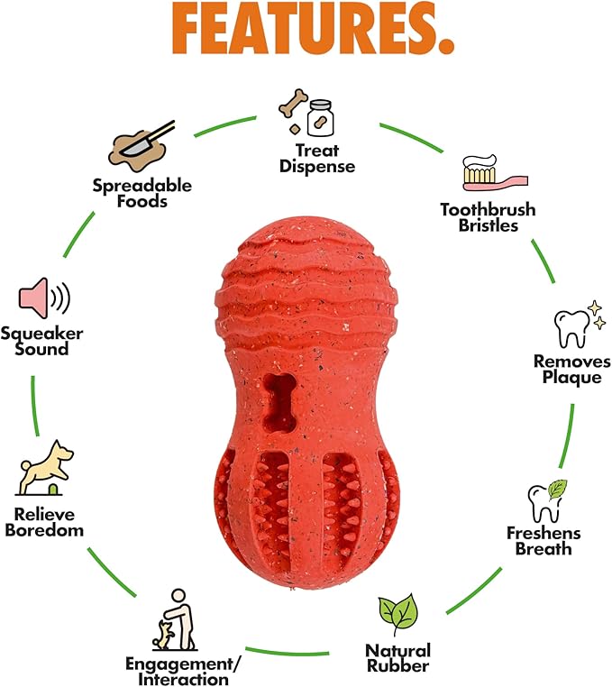 Max Fusion with Nike Grind, Dog Chew Toy, Arlee Weeble Treat Dispensing Toy for Dogs, Durable & Interactive for Pets, M