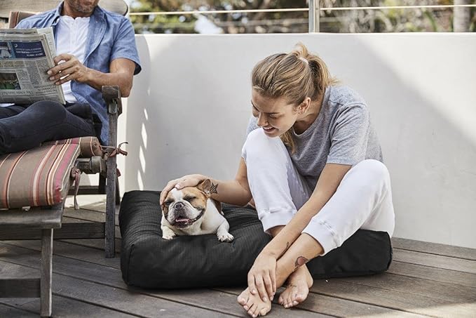 K9 Ballistics Tough Rectangle Pillow XXL Dog Bed - Removable Cover, Washable, Durable & Water Resistant Dog Bed Made for XX-Large Big Dogs 68"x40" Blue Quarz