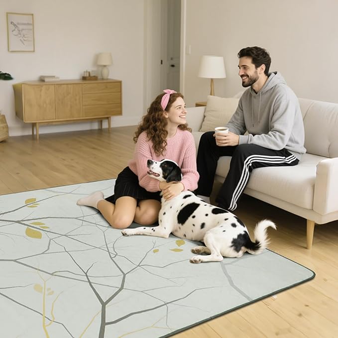 FXW Washable Pee Pads for Dogs, Puppy Pads with Super Absorbent, Specifically Designed for Potty Training, 35" Square, Branch, 2 Packs