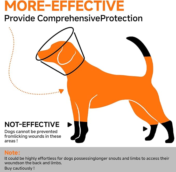 Dog Cone Collar M, Soft Cones for Large Medium Small Dogs,Adjustable Dog Cone Alternative to Stop Licking, Comfy Elizabethan Collar for After Surgery Wound Healing & Hot Spots Orange