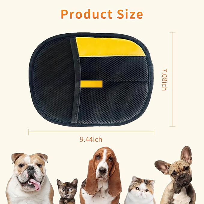 Static Pet Hair Remover Gloves, Reusable Electrostatic Pet Cat Dog Hair Removal Grooming Gloves Brush Tool for Couch, Furniture, Carpet, Car Seat