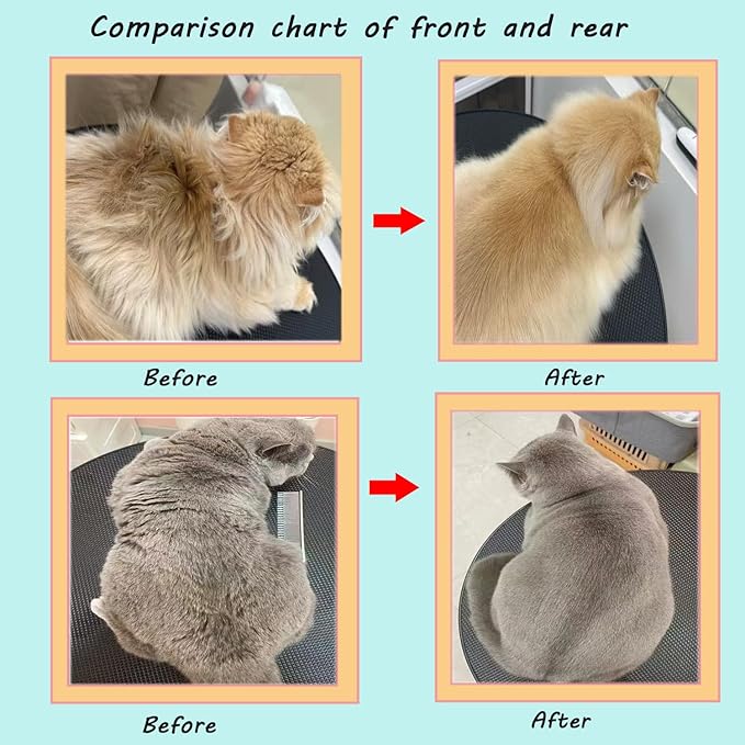 Groompro Deshedding Brush, Dog Brush for Shedding, Zen Brush for Cats,Cat Brushes Dog Brus Pet Hair Removal Tool, Painlessly Remove for Short & Long Hair(L(5.3 inch))