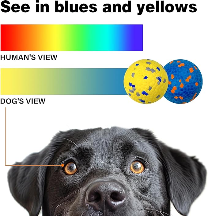 Indestructible Dog Ball Toy, Durable Dog Tennis Balls for Aggressive Chewers, High Bounce & Floating Balls for Dogs, Jolly Ball for Fetch in Yard, Beach & Pool(4 Pack)