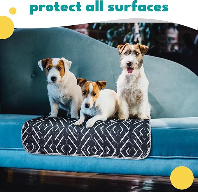 NALALAS Washable Pee Pads for Dogs - Reusable Puppy Pads, Waterproof Training Mats, Non-Slip Dog Bed Pads, 34"x36" Ultra Absorbent Whelping Pads