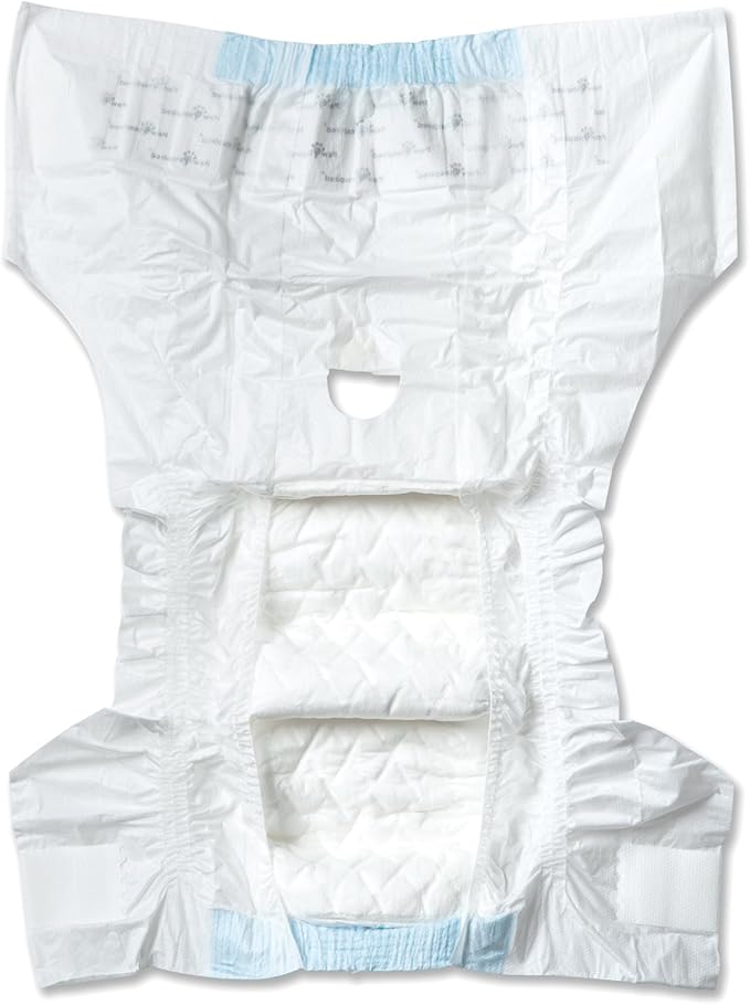 Paw Inspired Disposable Dog Diapers | Female Dog Diapers Ultra Protection | Diapers for Dogs in Heat, Excitable Urination, or Incontinence (12 Count, Small)