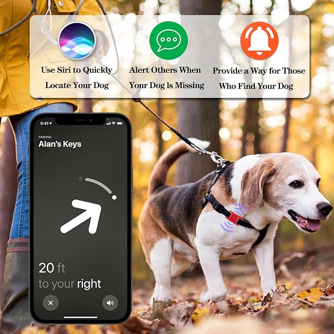 2 Pack Waterproof AirTag Dog Collar Holder Compatible with Apple AirTag, Silicone Hidden Loop Holder for Airtag Tracker, Anti-Lost Dog Collar Air Tag Accessories(Red-Orange)