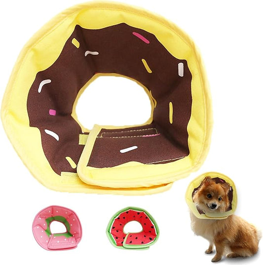 Soft Dog Cone, Lightweight Elizabethan Collar for Dogs, Adjustable Soft Cones for Dogs/Cats to Stop Licking After Surgery, Cute Donut Cone of Shame Alternatives for Pets (Medium)