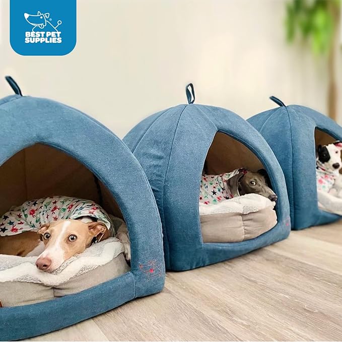 Pet Tent-Soft Bed for Dog and Cat by Best Pet Supplies - Navy, 19" x 19" x H:19"