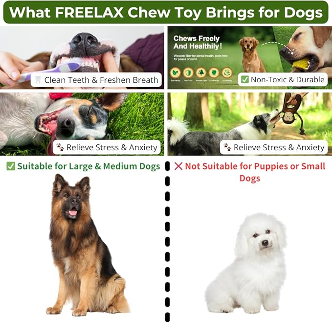 Durable Dog Chew Toys Gift Box – Eco-Friendly Teething Toys for Aggressive Chewers, Plush & Squeaky Toys, Toothbrush, Ideal Gift Basket for Medium & Large Dogs