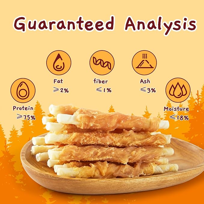 Jungle Calling Dog Treats, Chicken Wrapped Rawhide Sticks for Dogs, Delicious and Nutritious Training Reward Treats and Dog Chews Snacks, 6 oz