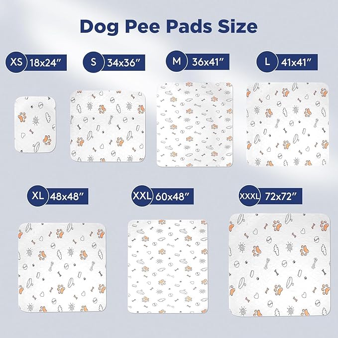Washable Pee Pads for Dogs, Extra Large 60"x48" Super Absorbent Reusable Training Dog Pads, 100% Waterproof Non-Slip Dog Pee Pads Whelping Pads Dog Playpen Pads Extra Dog Pads Dog Mat Pet Pads