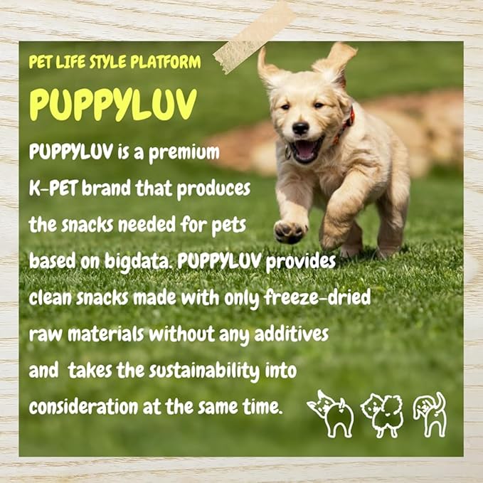 Puppyluv Treat - Freeze Dried Pollock Dog & Cat Treats, Wild Caught, Single Ingredient, Natural High Protein & Fish Oil, Grain Free, Gluten Free, 2.8oz