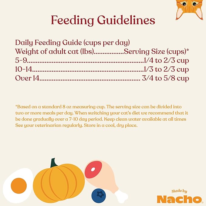 Made by Nacho Dry Cat Kibble 2lb Bag, High Protein and Grain-Friendly Premium Cat Food, Cage-Free Chicken & Pumpkin Recipe, Infused with Bone Broth for Hydration, Limited Ingredients, Single Bag