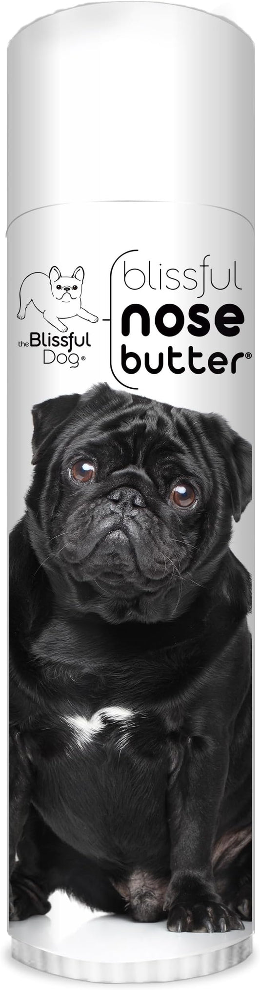 The Blissful Dog Black Pug Nose Butter for Dry, Cracked Skin, Lick-Safe Dog Nose Balm with Moisturizing Shea Butter, Almond, Olive, and Essential Oils, Pet Supplies, Uncented, 0.50 oz.